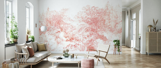 PHOTOWALL / Woodland Sketch - Red (e94681)
