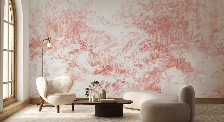 PHOTOWALL / Woodland Sketch - Red (e94681)