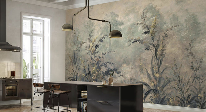 PHOTOWALL / Forest Lush Plants - Grey II (e94682)