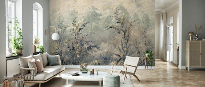PHOTOWALL / Forest Lush Plants - Grey II (e94682)