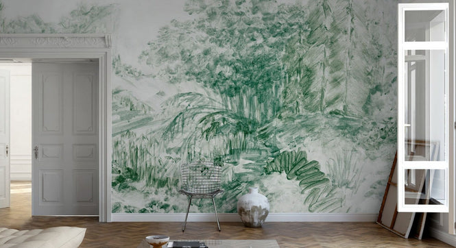 PHOTOWALL / Woodland Sketch - Green (e94684)