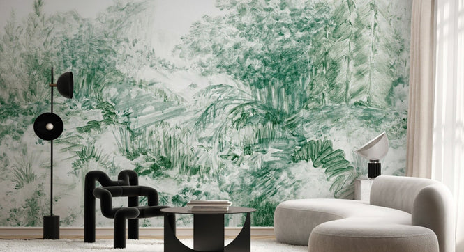PHOTOWALL / Woodland Sketch - Green (e94684)