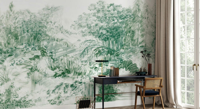 PHOTOWALL / Woodland Sketch - Green (e94684)