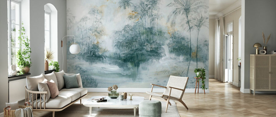 PHOTOWALL / Timeless Tropical Forest - Blue (e94687)