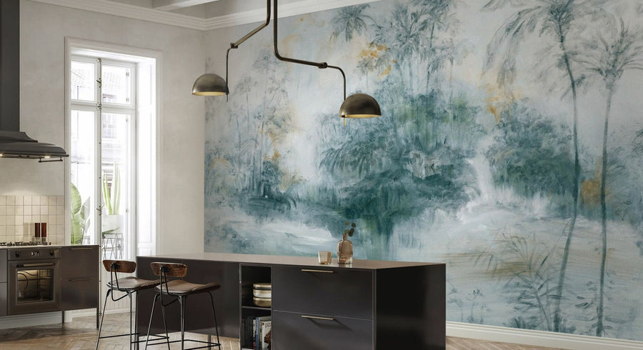 PHOTOWALL / Timeless Tropical Forest - Blue (e94687)