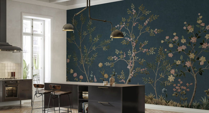 PHOTOWALL / Imperial Garden Plants - Blue (e94694)