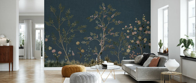 PHOTOWALL / Imperial Garden Plants - Blue (e94694)