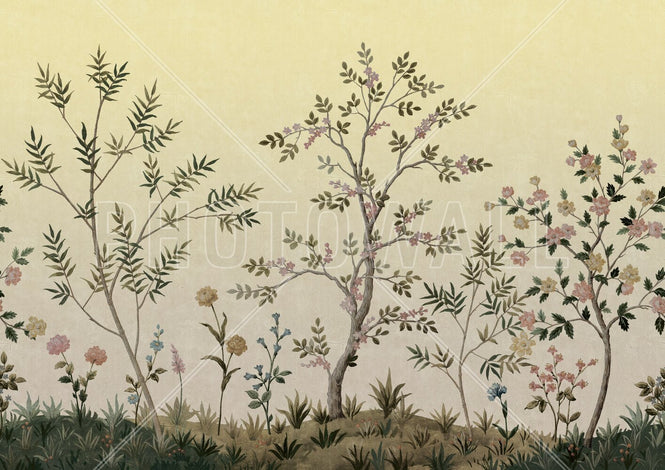 PHOTOWALL / Imperial Garden Plants - Beige (e94697)
