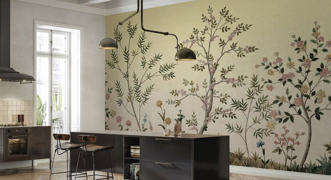 PHOTOWALL / Imperial Garden Plants - Beige (e94697)