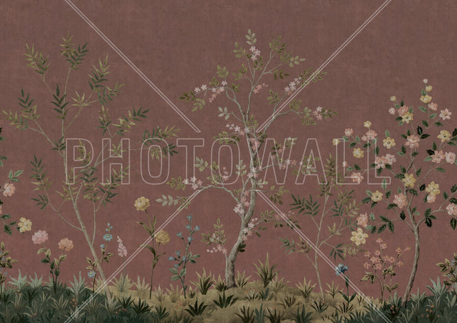 PHOTOWALL / Imperial Garden Plants - Brown (e94698)