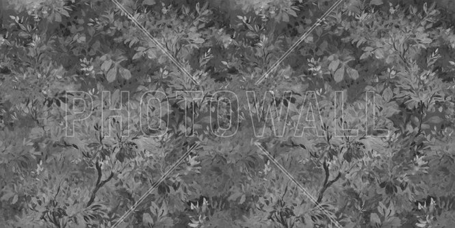 PHOTOWALL / Aesthetic Leaves Mural - Grey (e94700)