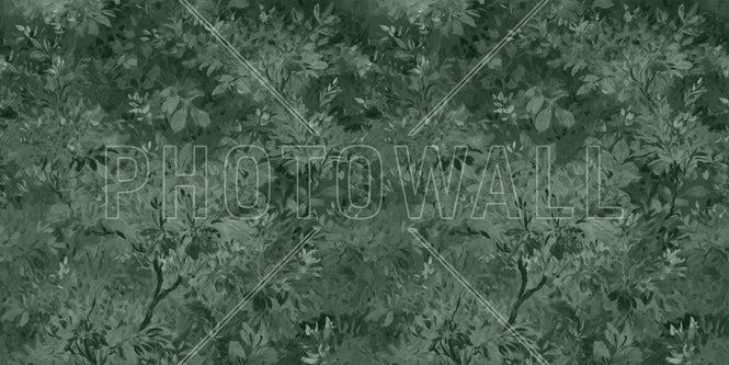 PHOTOWALL / Aesthetic Leaves Mural - Green (e94702)