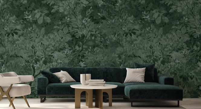 PHOTOWALL / Aesthetic Leaves Mural - Green (e94702)