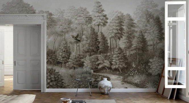 PHOTOWALL / Wildlife in Serene Forest - Sepia II (e94705)