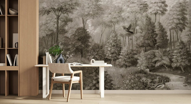 PHOTOWALL / Wildlife in Serene Forest - Sepia II (e94705)