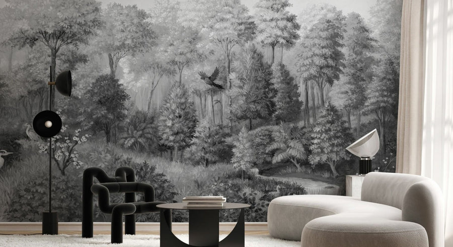 PHOTOWALL / Wildlife in Serene Forest - BW II (e94706)