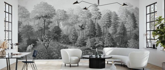 PHOTOWALL / Wildlife in Serene Forest - BW II (e94706)