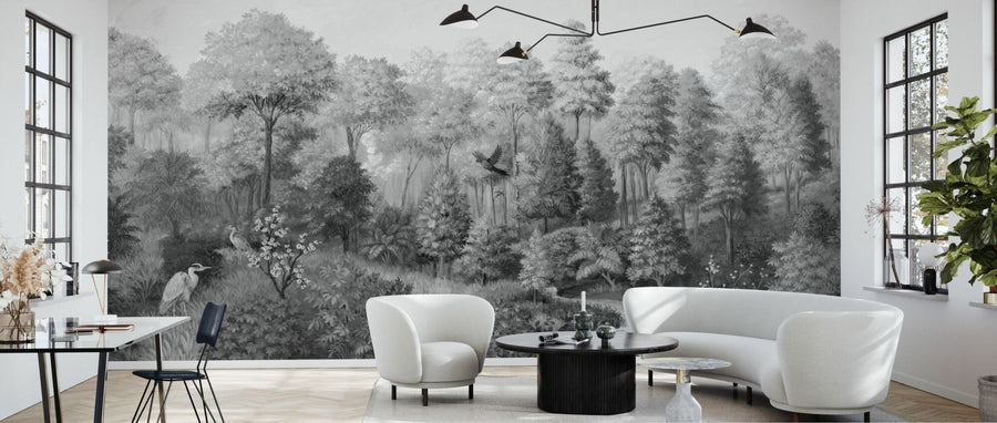 PHOTOWALL / Wildlife in Serene Forest - BW II (e94706)