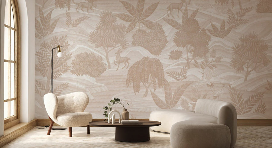 PHOTOWALL / Jungle World Fresco - Beige (e94713)