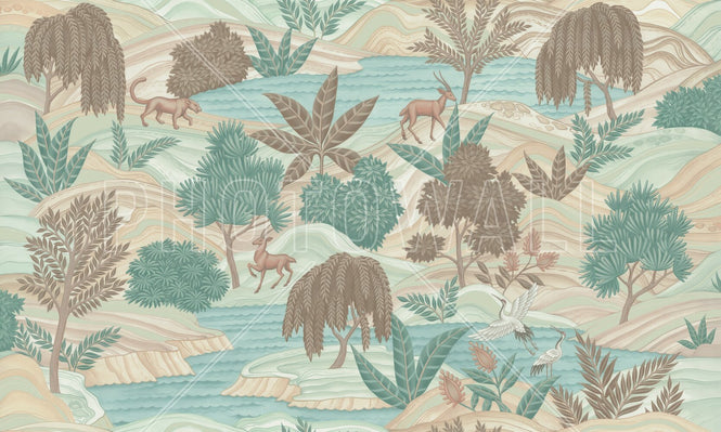 PHOTOWALL / Jungle World Fresco - Brown (e94716)