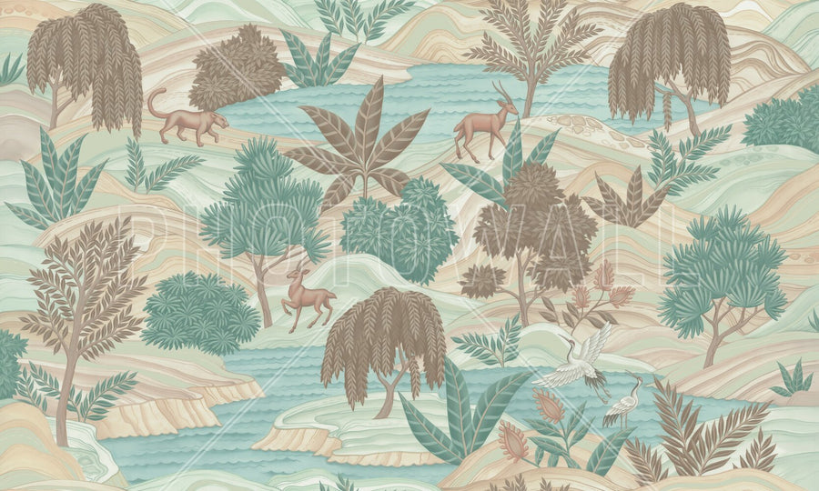 PHOTOWALL / Jungle World Fresco - Brown (e94716)