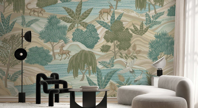 PHOTOWALL / Jungle World Fresco - Green (e94717)
