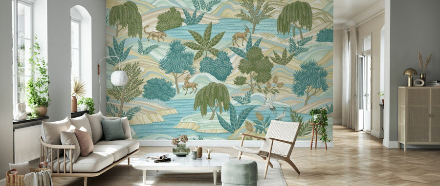 PHOTOWALL / Jungle World Fresco - Blue (e94718)