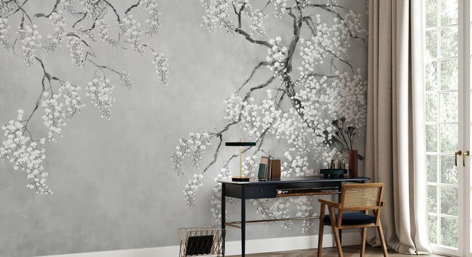 PHOTOWALL / Blossom Wisteria - BW (e94720)