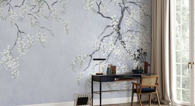 PHOTOWALL / Blossom Wisteria - Blue (e94722)