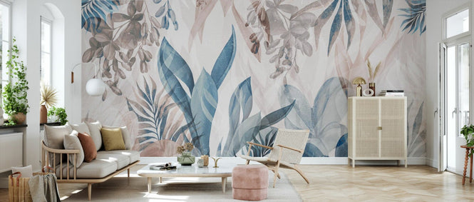 PHOTOWALL / Leafy Greenery - Blue (e94724)
