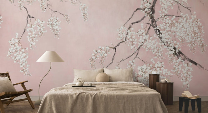 PHOTOWALL / Blossom Wisteria - Pink (e94732)