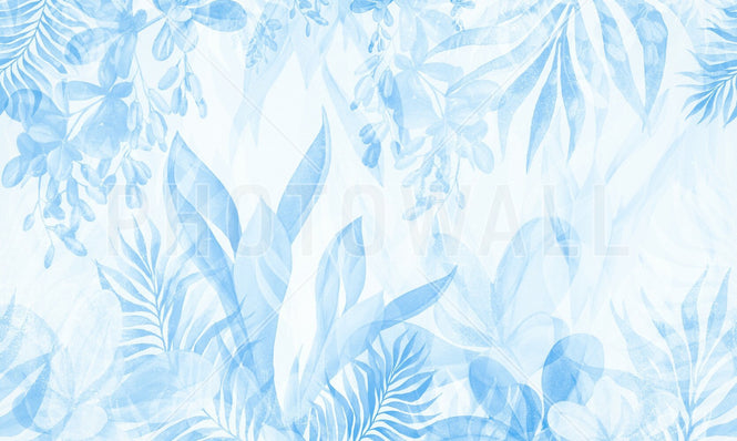 PHOTOWALL / Leafy Greenery - All Blue (e94733)