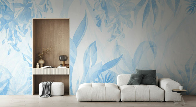 PHOTOWALL / Leafy Greenery - All Blue (e94733)