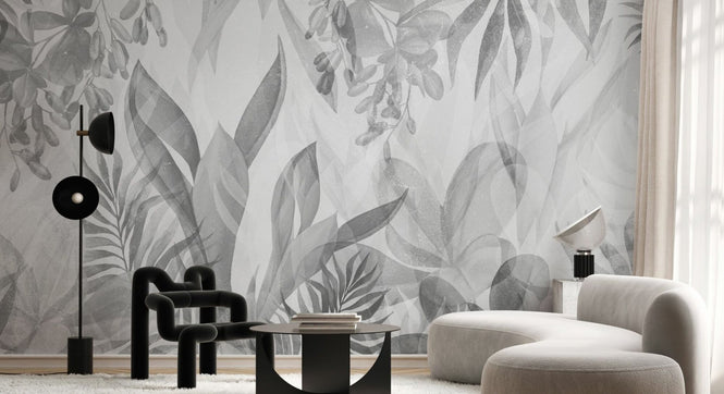 PHOTOWALL / Leafy Greenery - BW (e94734)