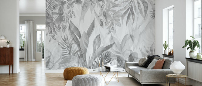 PHOTOWALL / Leafy Greenery - BW (e94734)