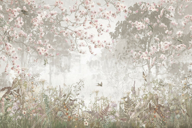 PHOTOWALL / Sparkling Garden - Beige (e94743)