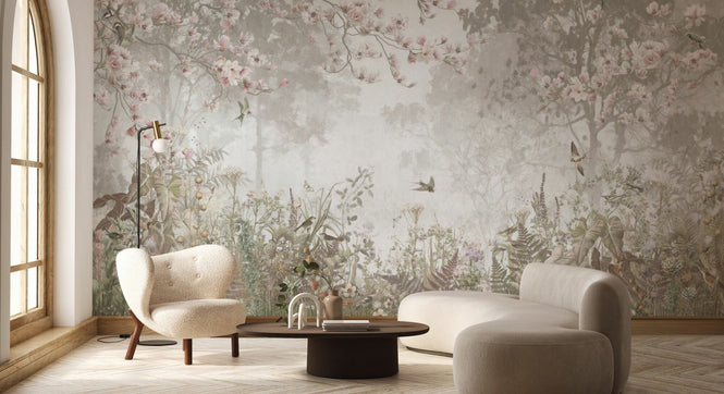 PHOTOWALL / Sparkling Garden - Beige (e94743)