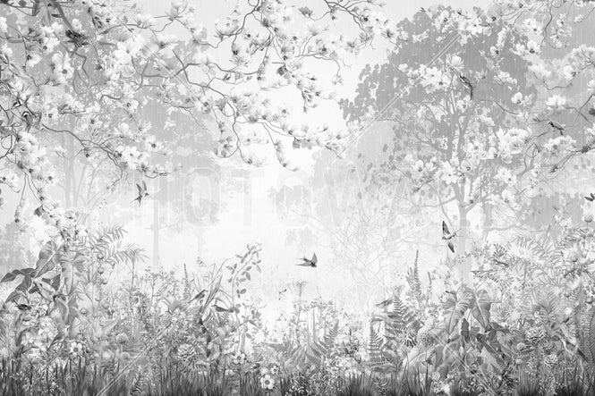 PHOTOWALL / Sparkling Garden - BW (e94744)