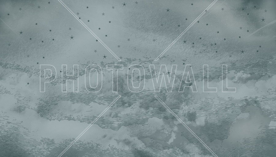 PHOTOWALL / Starry Mountain - Cyan (e94794)