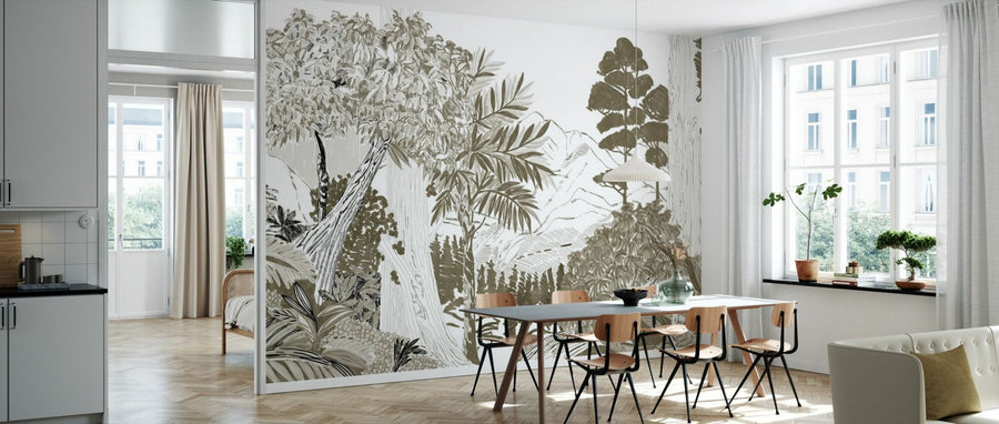 PHOTOWALL / Lush Forest Trees - Gravel Green (e94795)