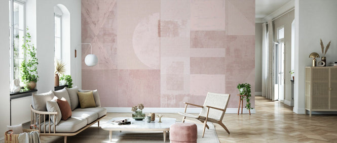 PHOTOWALL / Exceptional Abstract Shapes - Pink (e94799)