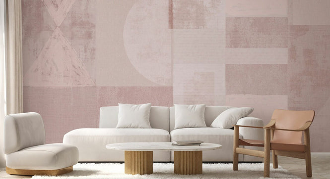 PHOTOWALL / Exceptional Abstract Shapes - Pink (e94799)
