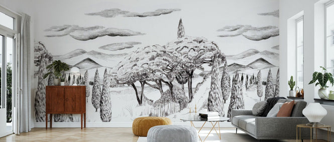 PHOTOWALL / Tropical Trees - Wide BW (e94801)