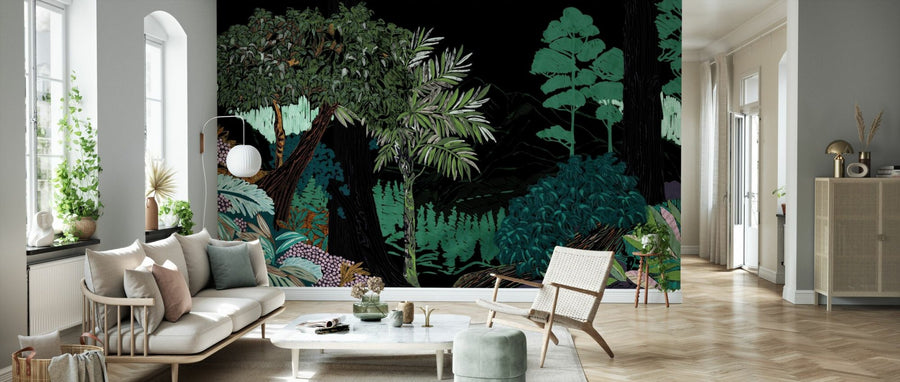 PHOTOWALL / Lush Forest Trees - Dark (e94802)