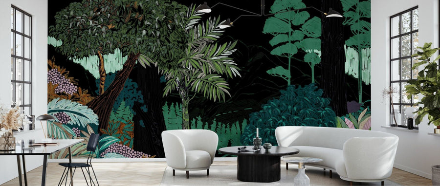 PHOTOWALL / Lush Forest Trees - Dark (e94802)
