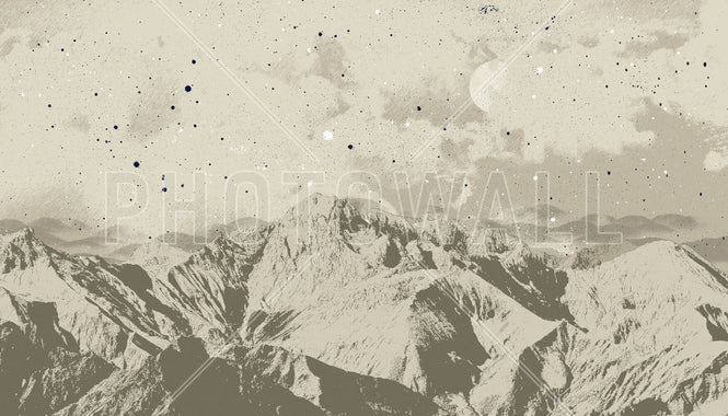PHOTOWALL / Mountain Nightscape - Beige (e94804)