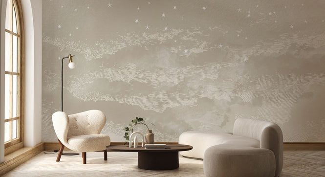 PHOTOWALL / Starry Mountain - Light Brown (e94805)