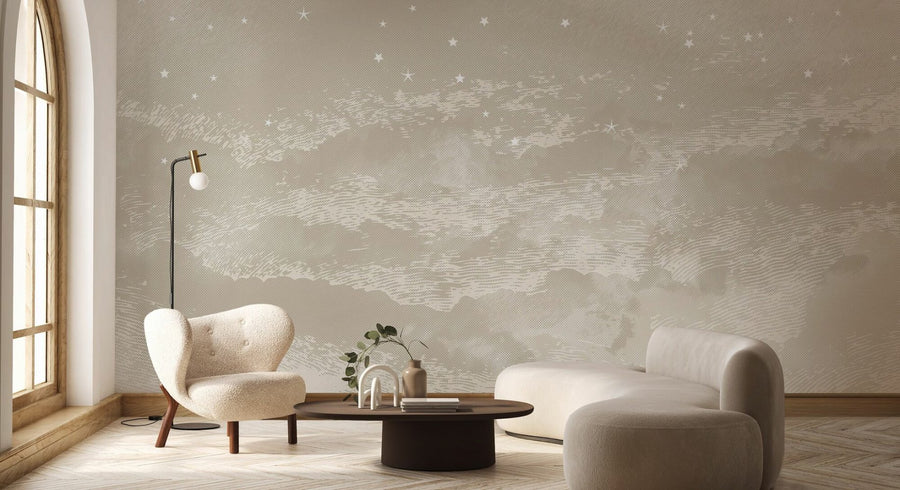 PHOTOWALL / Starry Mountain - Light Brown (e94805)
