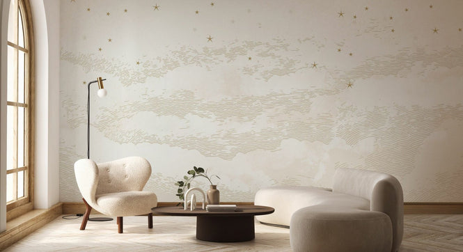 PHOTOWALL / Starry Mountain - Beige (e94808)