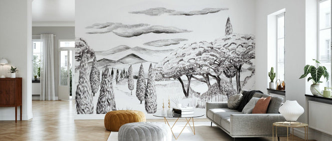 PHOTOWALL / Tropical Trees - BW (e94812)